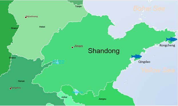 shandong peninsula map